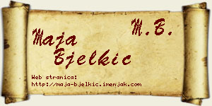 Maja Bjelkić vizit kartica